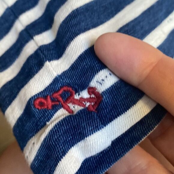 EUC navy and wht stripe with a chest pocket size S - Picture 6 of 6